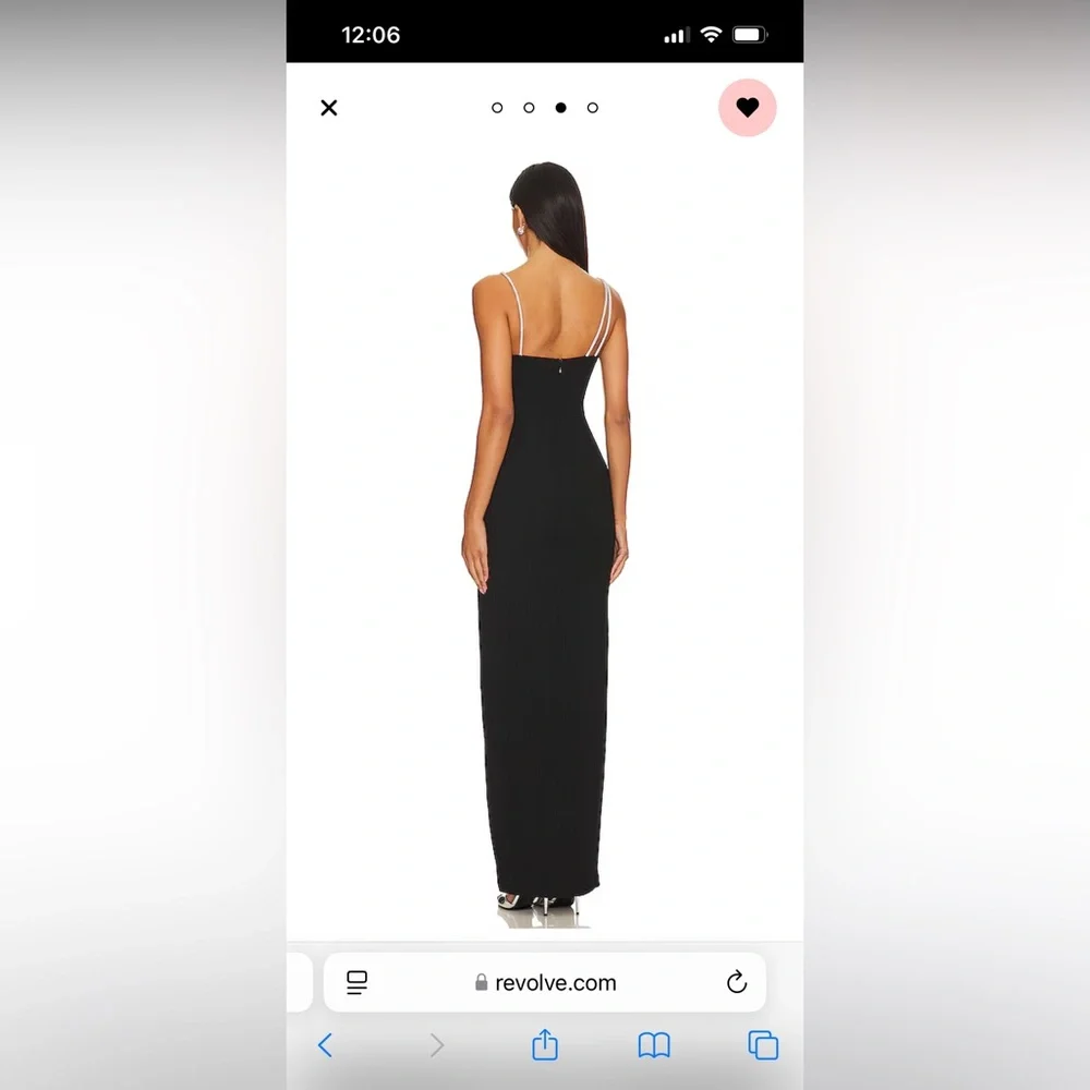 NBD x REVOLVE Evelyn Maxi Dress in Black Size Medium Has Tags - Picture 2 of 5